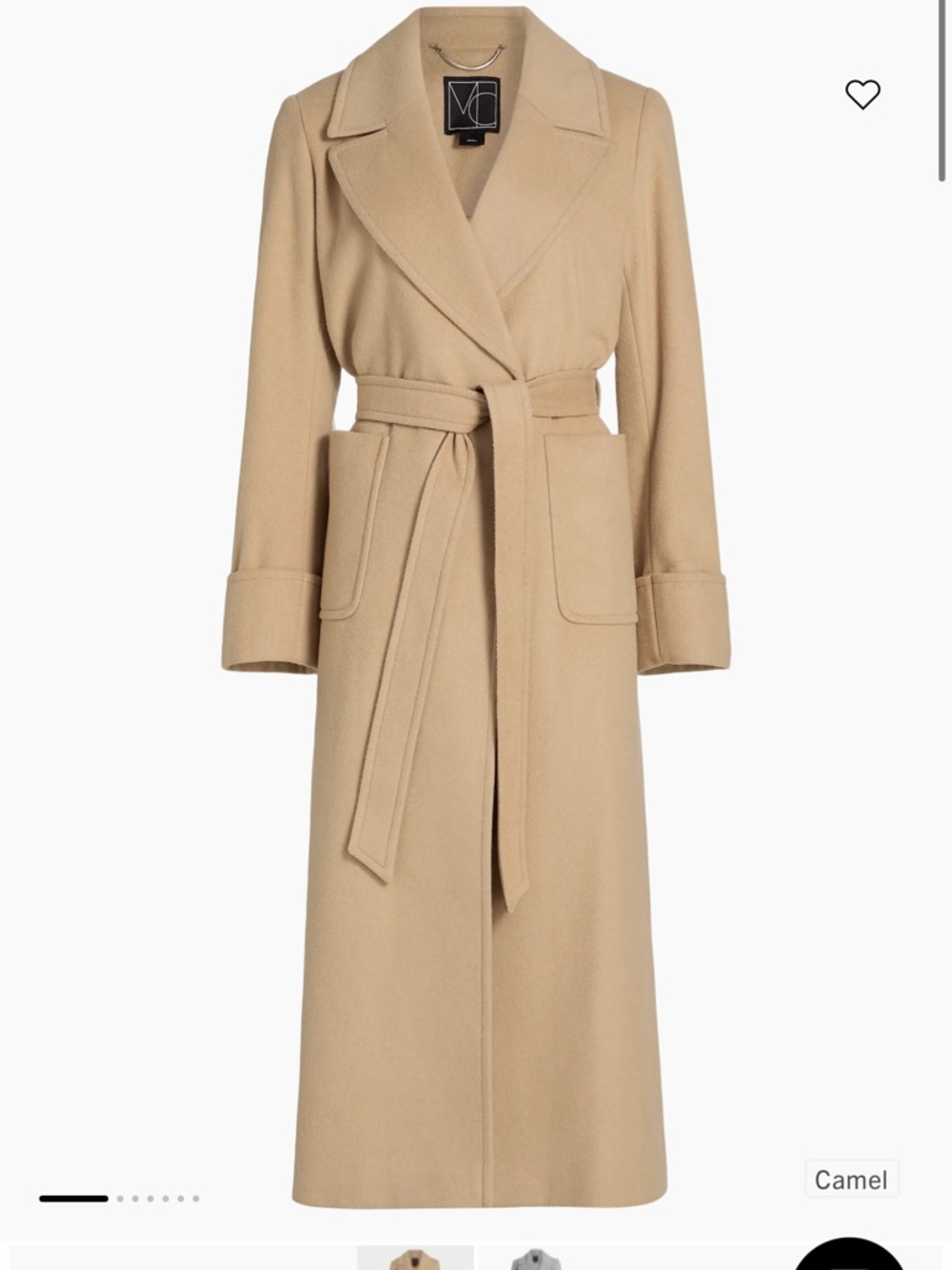 Camel Long Belted Trench Coat